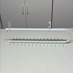 White Multi-Hook Tie Pull out rack